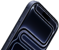 iPhone 17 Pro, voorkant, Dynamic Island bovenaan, Actieknop, volumeknoppen